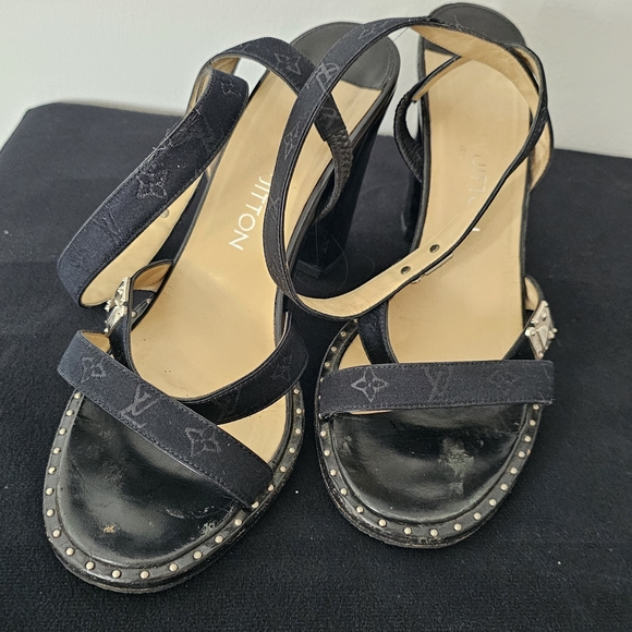 Louis Vuitton Black Women's Sandals - Picture 1 of 11